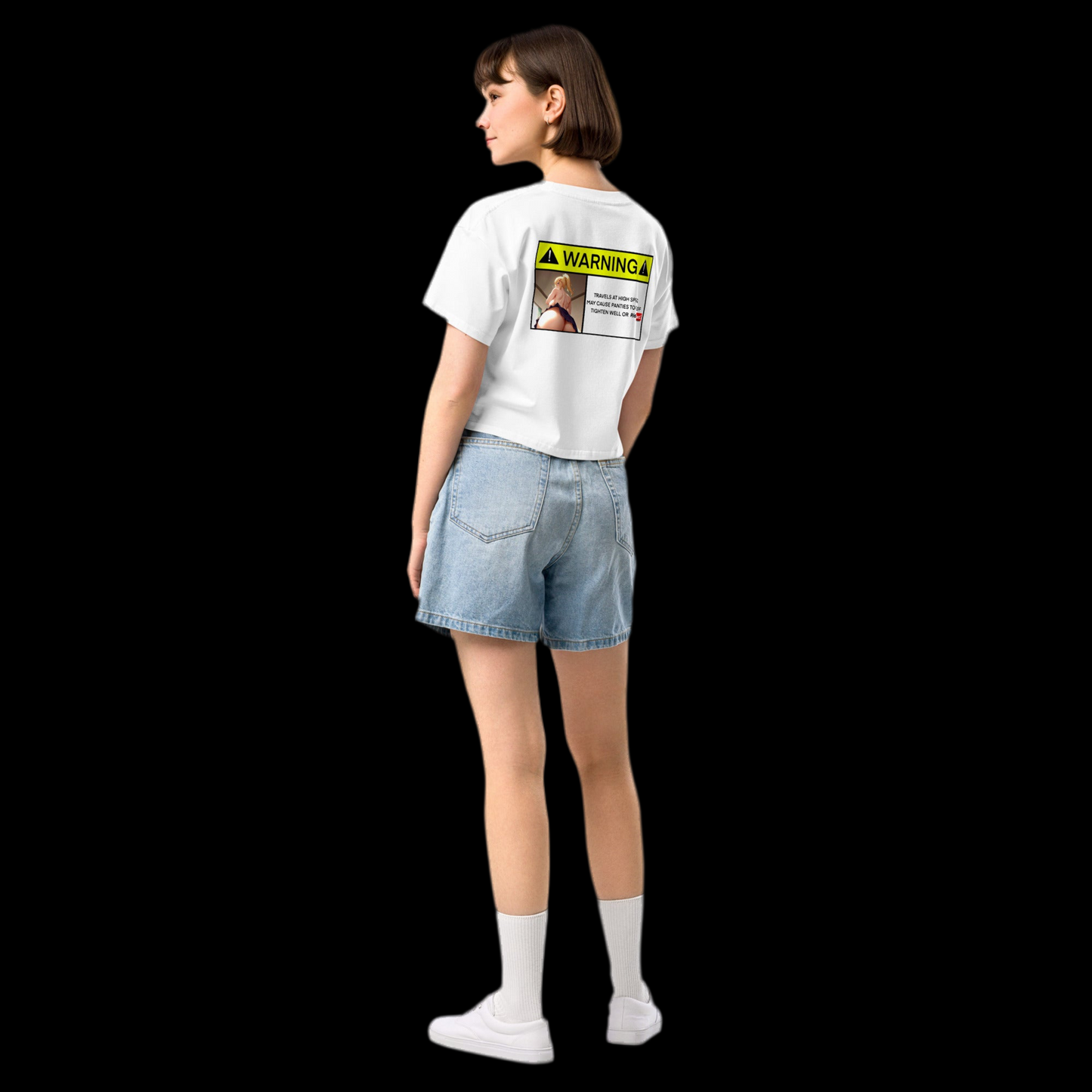 WARNING Women’s Crop T-shirt