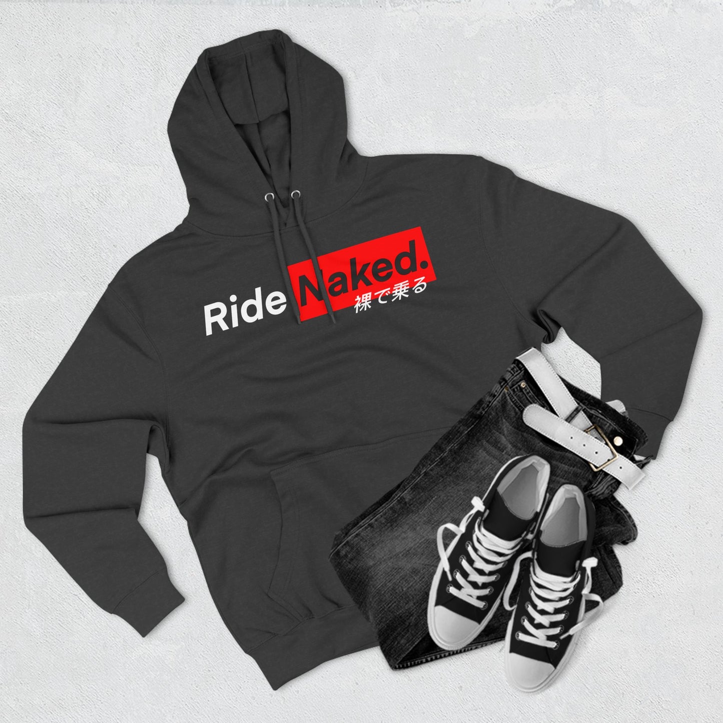 Warning Label Three-Panel Fleece Hoodie