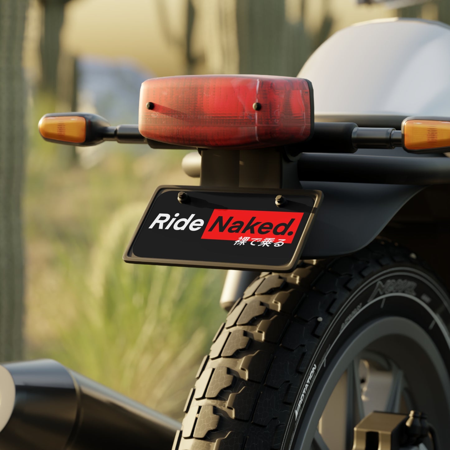 Ride Naked Motorcycle License Plate Cover