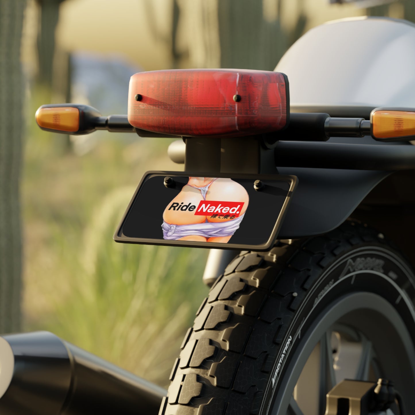 Cheeks!! Motorcycle License Plate Cover