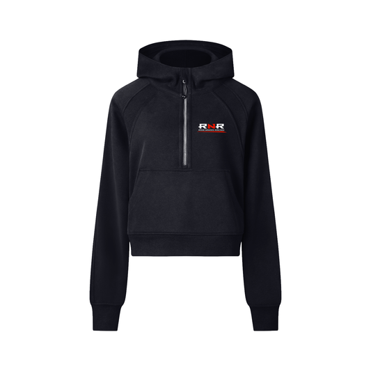 RNR Women's Cropped Half-Zip Hoodie