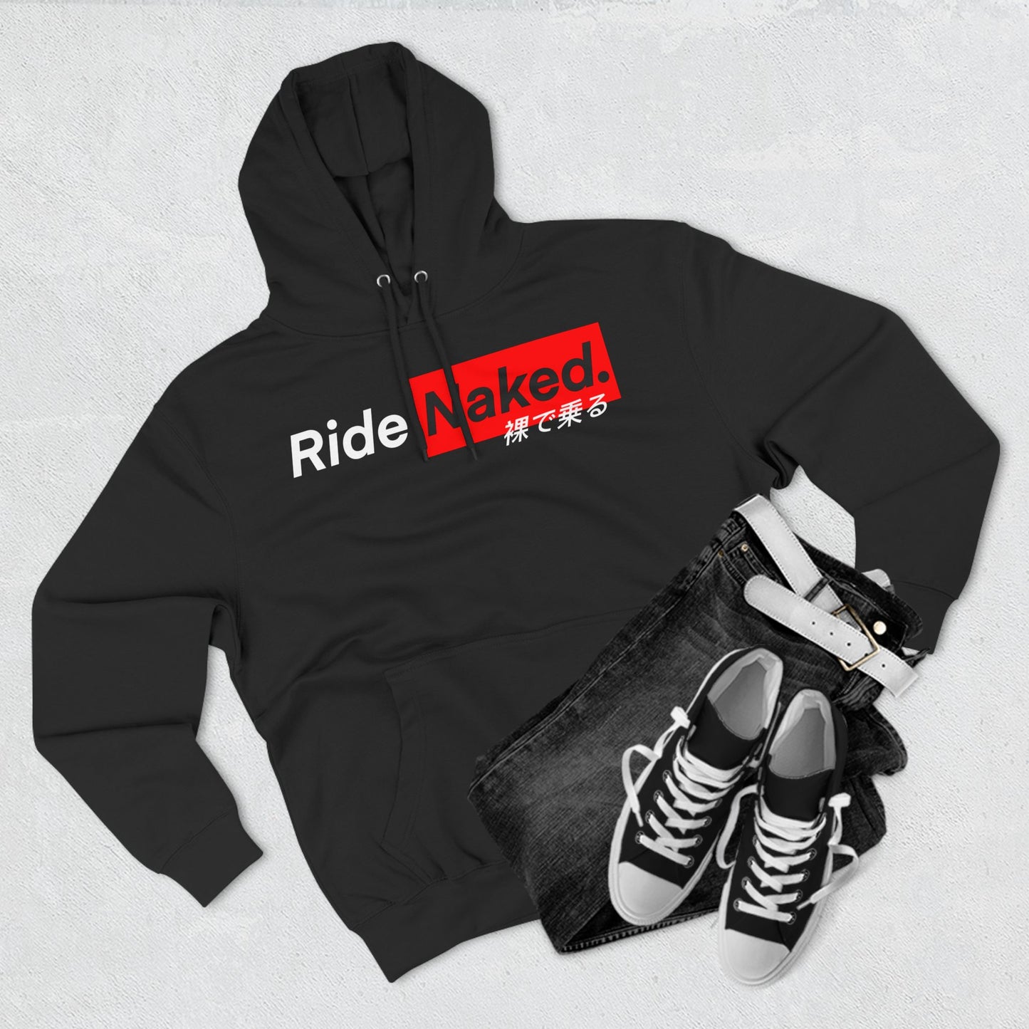 Warning Label Three-Panel Fleece Hoodie