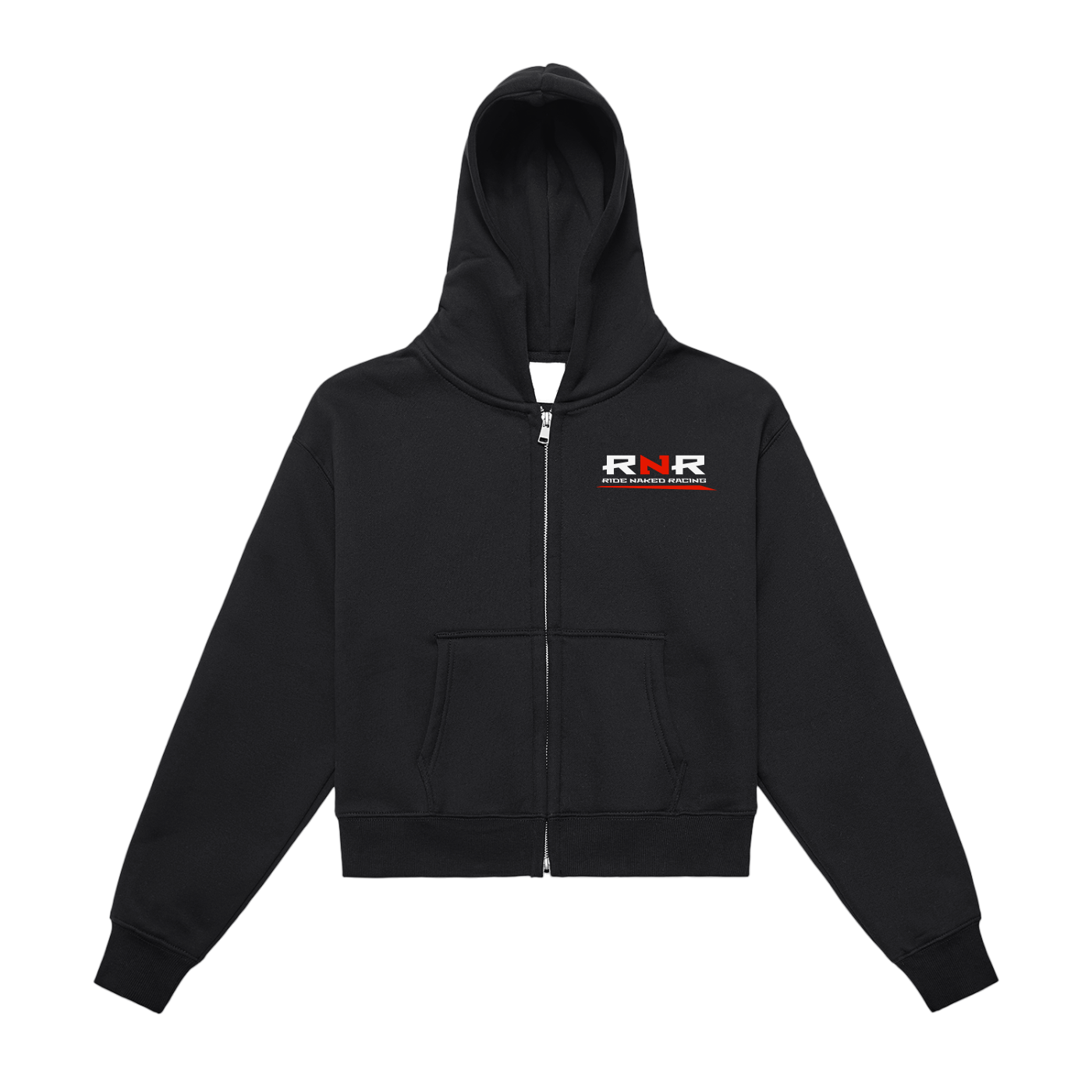 Women's RNR Fleeced Zip-Up Cropped Hoodie